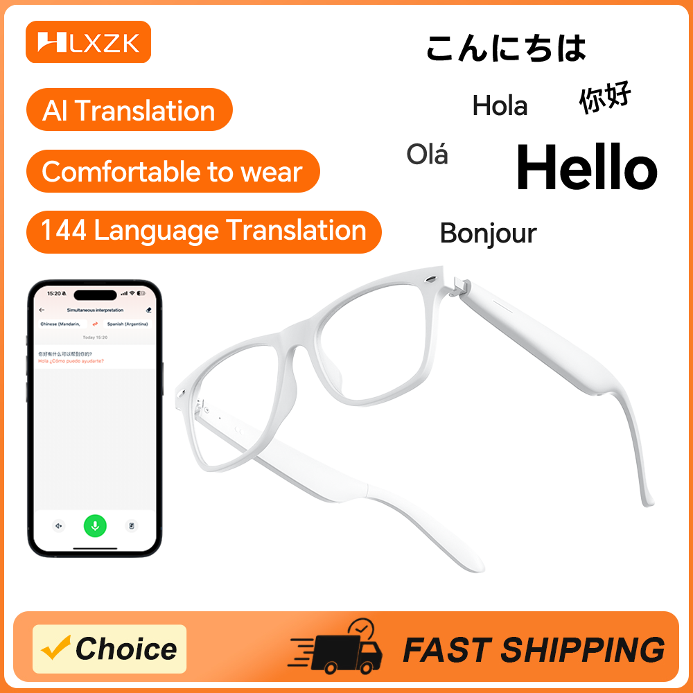 Audio Music Arabic - Headphone Bluetooth Penerjemah Kacamata AI Bisnis