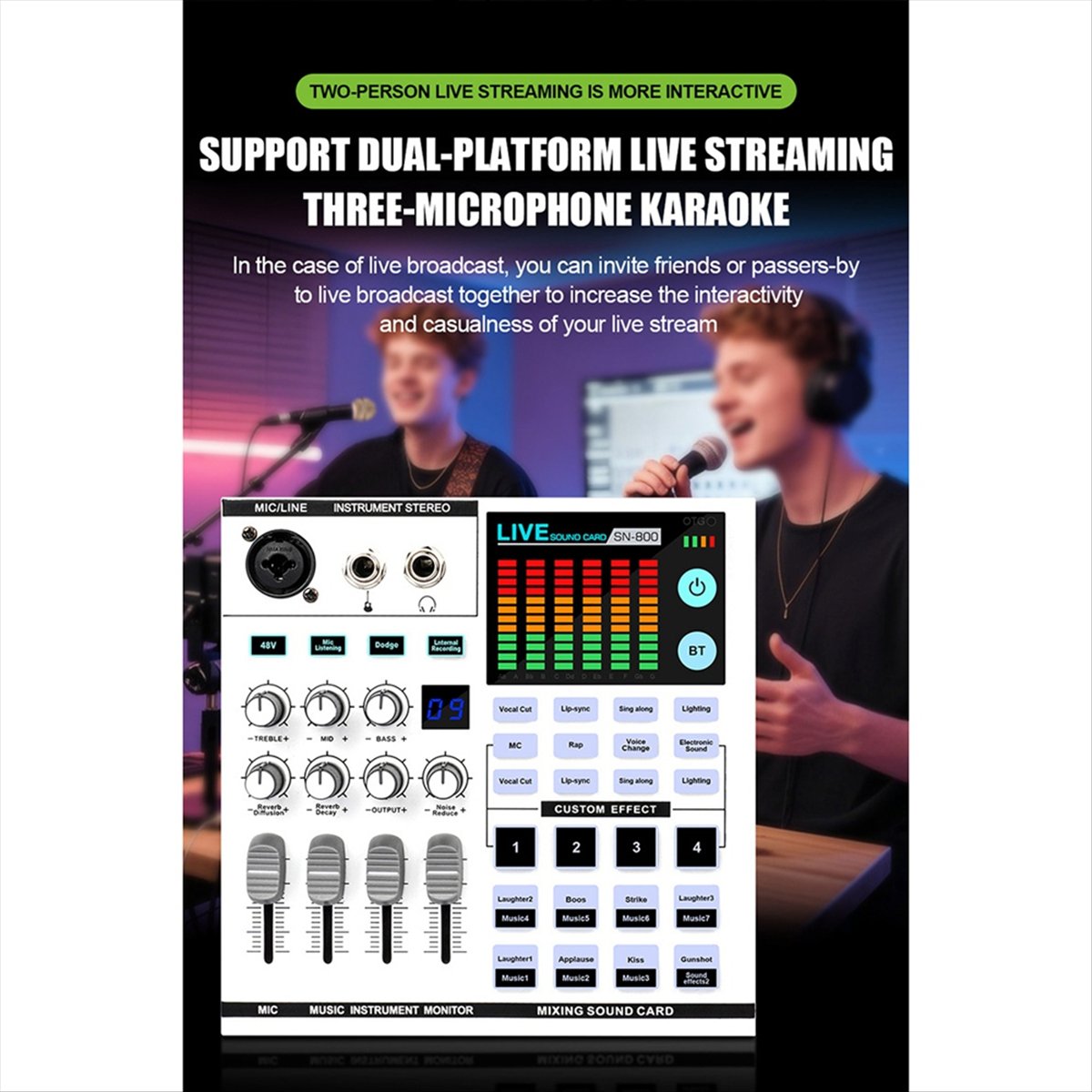 Audio Music Voice - DTC5 SN800 Kartu Suara Live Pengubah
