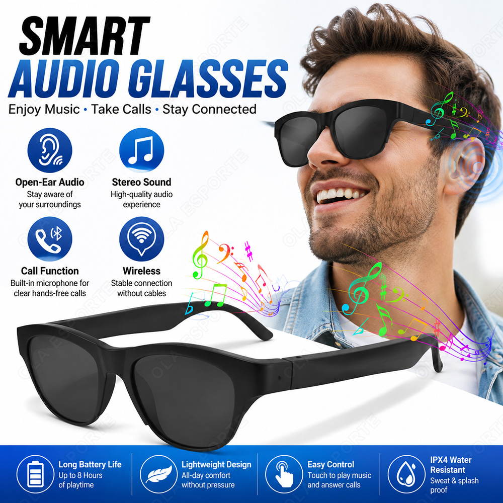 Kacamata Audio Pintar Bluetoot - Audio Music Arabic ulasan dan harga