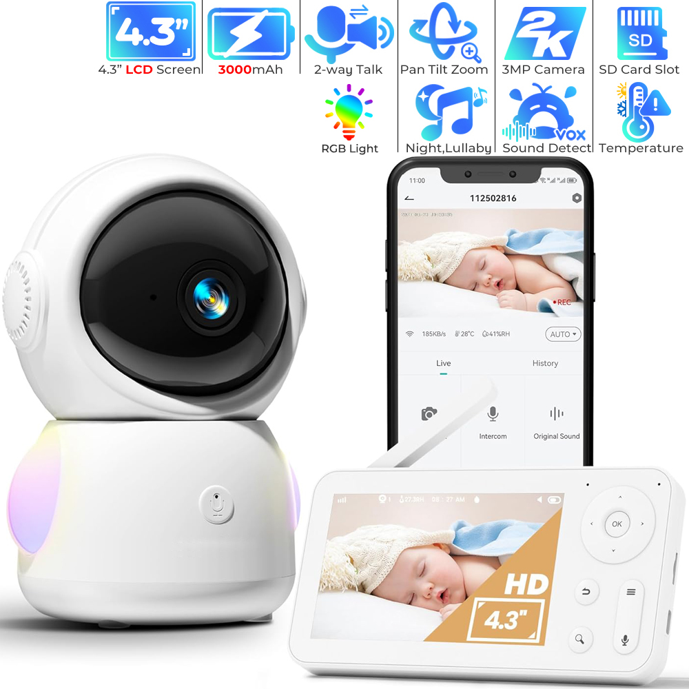 Monitor bayi WiFi dengan kontr - Audio Music Google ulasan dan harga