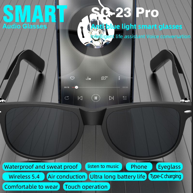 Kacamata Audio Pintar SG‑23 Pr - Audio Music Arabic ulasan dan harga