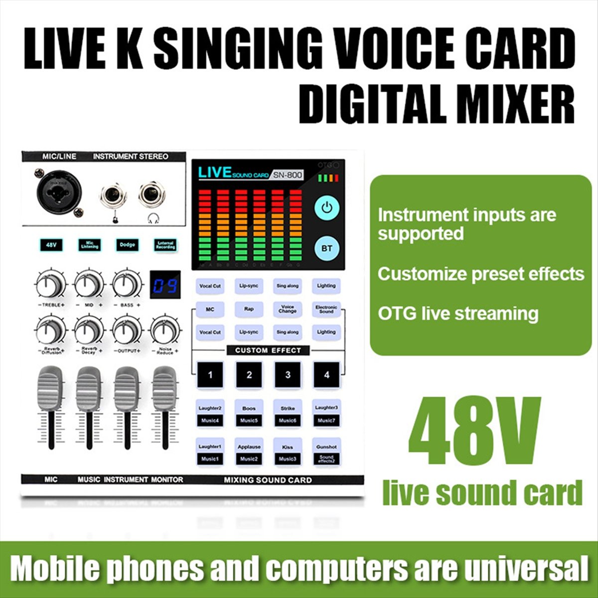 DTC5 SN800 Kartu Suara Live Pe - Audio Music Voice ulasan dan harga